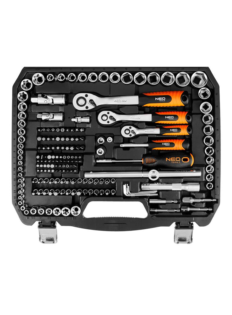 Zestaw kluczy 220 elementów 1/2", 3/8", 1/4"