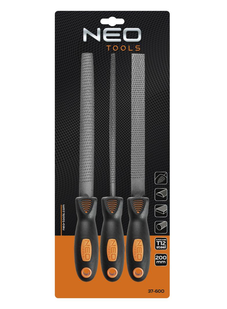 Pilniki do drewna, 200 mm, zestaw 3 szt.