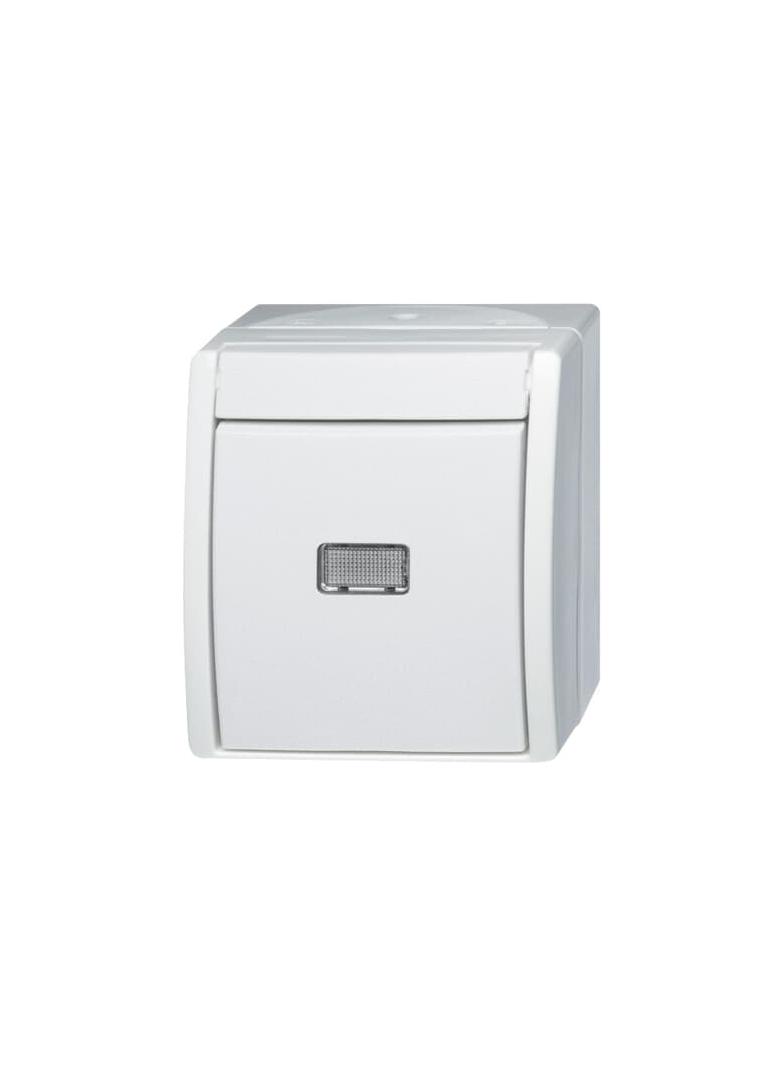 OCEAN Przycisk kołyskowy zwierny biały alpejski