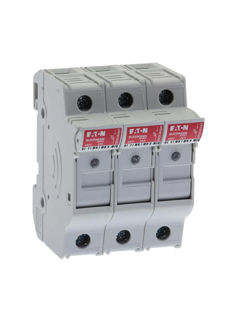 3P&Neutral 30A 600V MFH For 10X38 Midget Podstawa wkładki cylindrycznej 10x38 3p+1N 32A 690VAC CHM3D