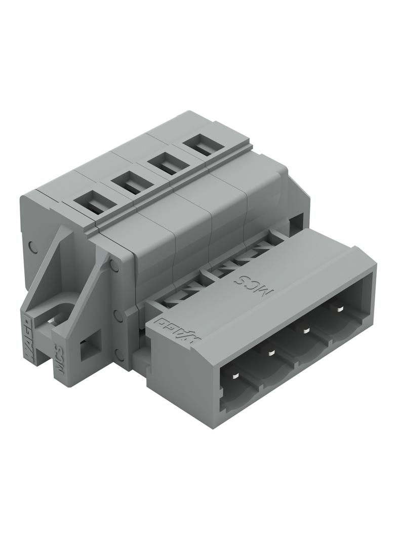 Wtyk MCS-MIDI Classic 4-biegunowy szary raster 5mm /50szt./ 231-604/019-000 WAGO