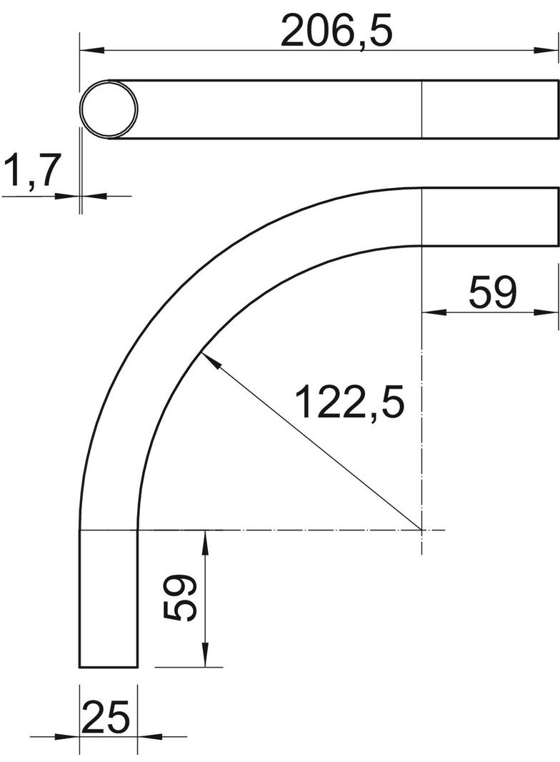 KBH25 LGR, ŁUK 90 KBH25 TW.SZT.