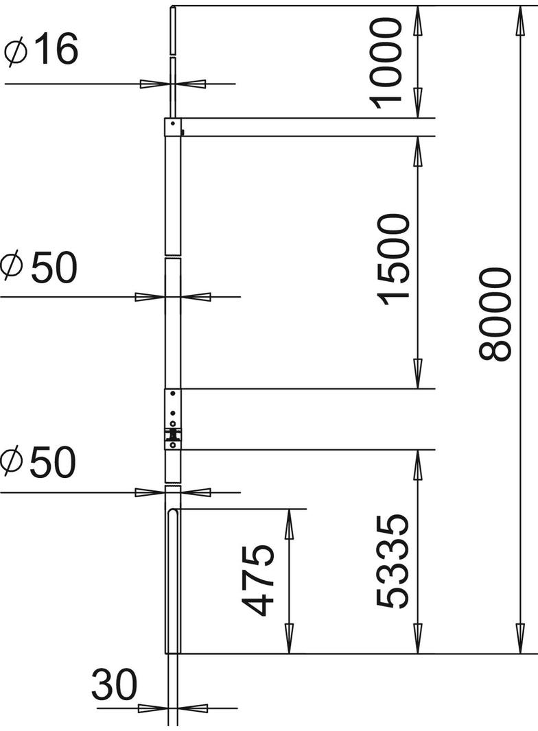 isFang IN-A 8000, Maszt rurowy izolowany