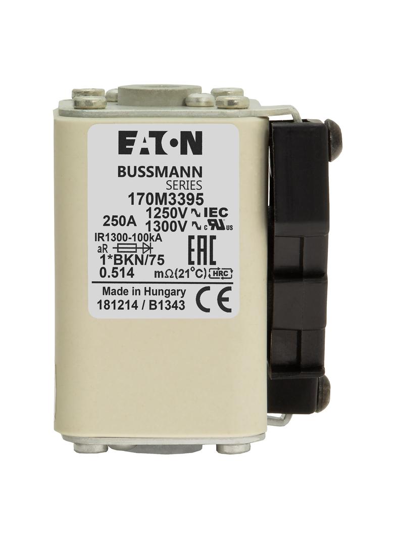 FUSE 250A 1250V 1*BKN/75 AR CU Wkładka szybka 250A AC 1250V rozmiar 1 45x59x75 mm aR 170M3395 EATON