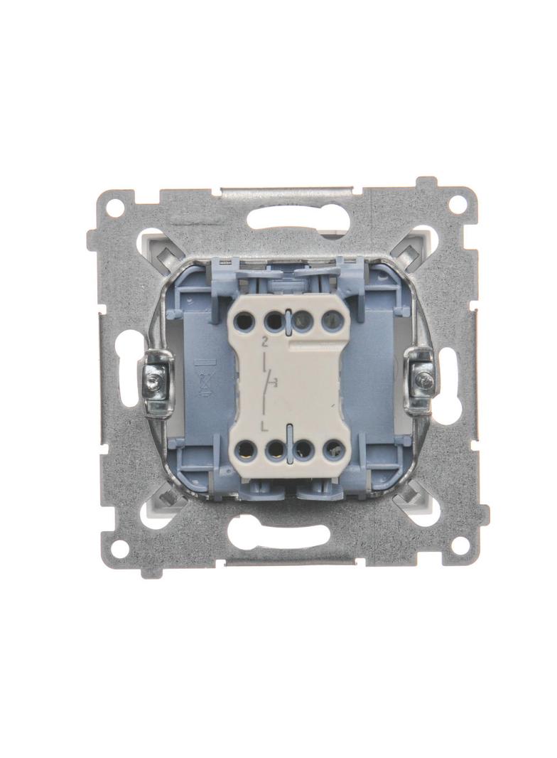 Simon 54 Przycisk pojedynczy zwierny bez piktogramu 10A szybkozłączka biały