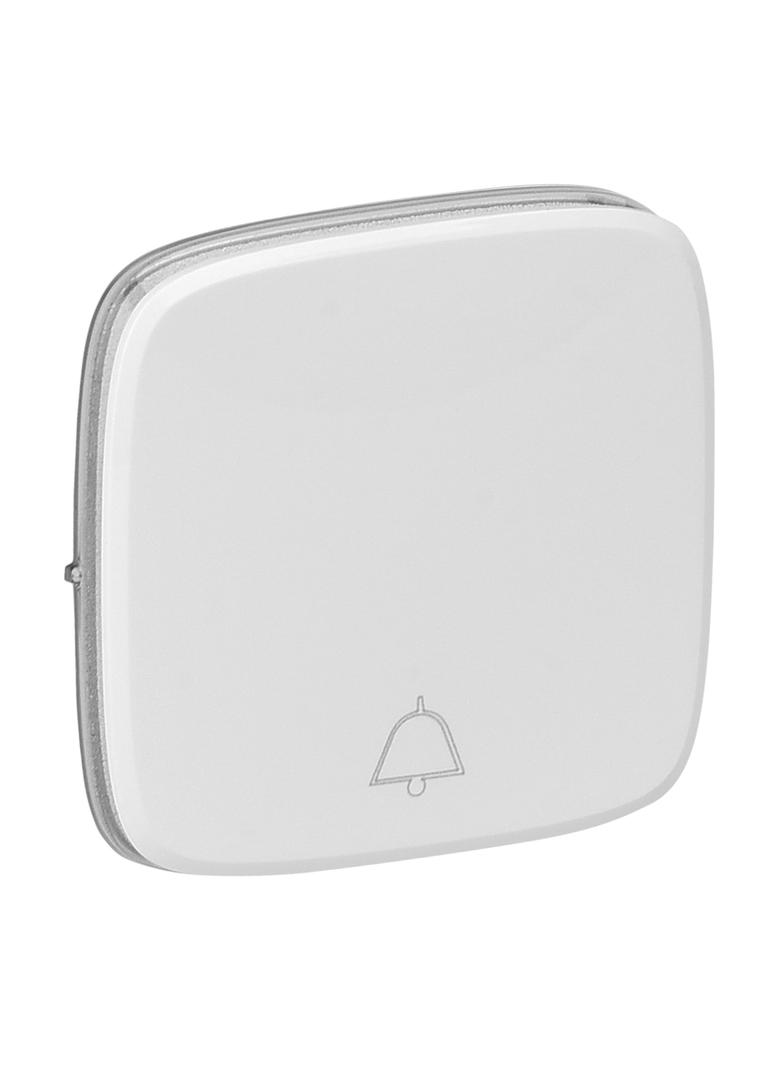 VALENA ALLURE - KLAWISZ BIAŁY PRZYCISKU PRZEŁĄCZNIKANEGO NO/NC Z SYMBOLEM DZWONKA, Legrand