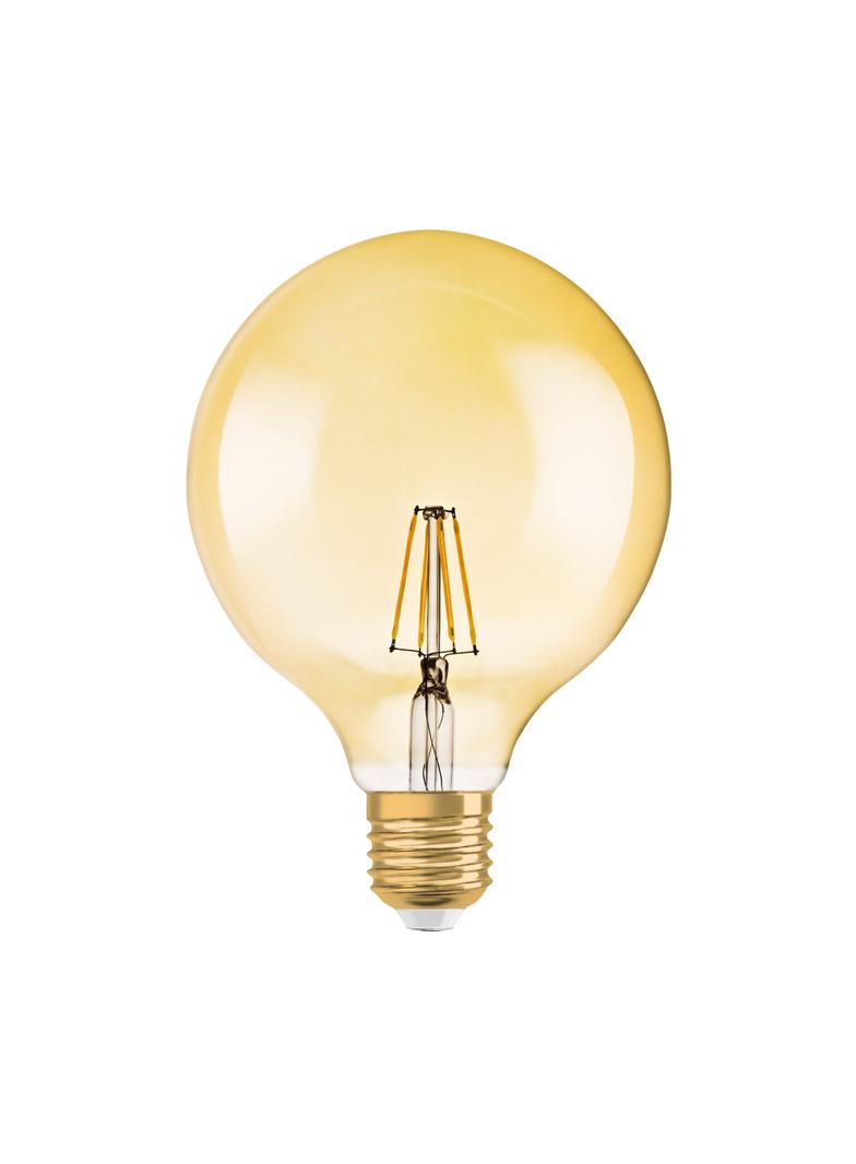 Lampa LED Vintage 1906 CL GLOBE125 Filament szkło przezroczyste GOLD 55 non-dim 6,5W 825 E27