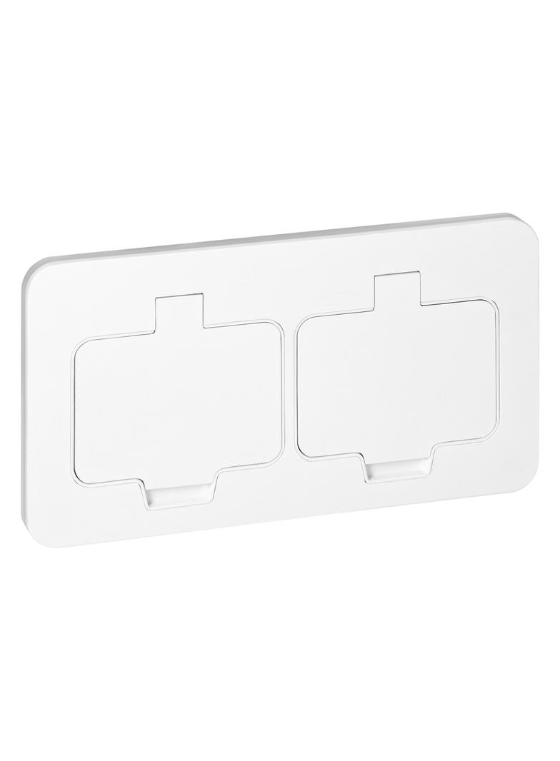 Hermetyczne gniazdo elektryczne podwójne prostokątne IP55 2x2P+Z(French) białe OR-GM-9047/W ORNO