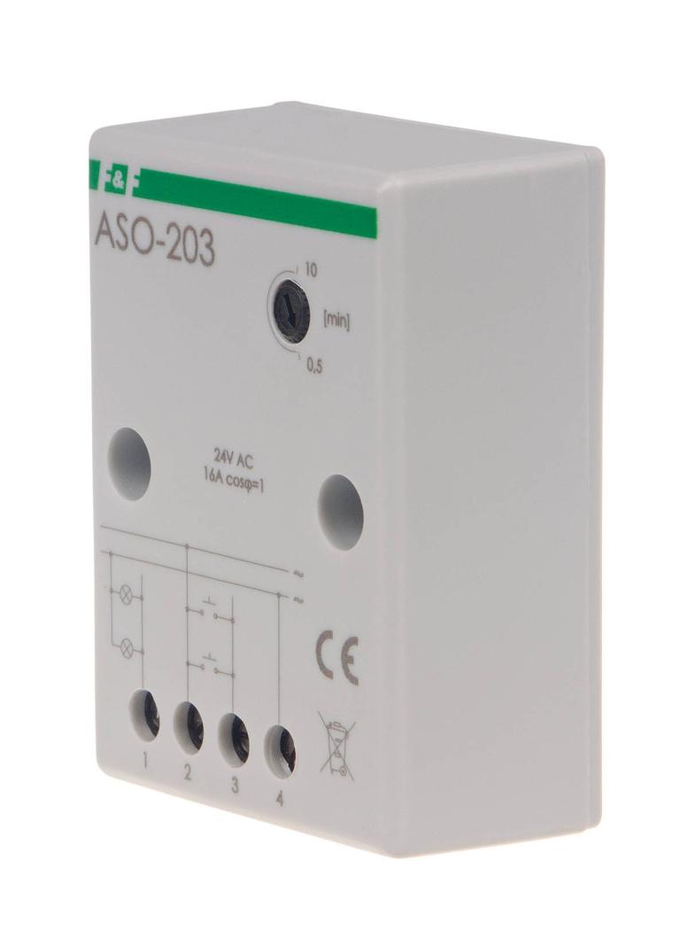 AUTOMAT SCHODOWY Z PRZECIWBLOKADĄ, UN=24V, I=16A , ZACISKI ŚRUBOWE