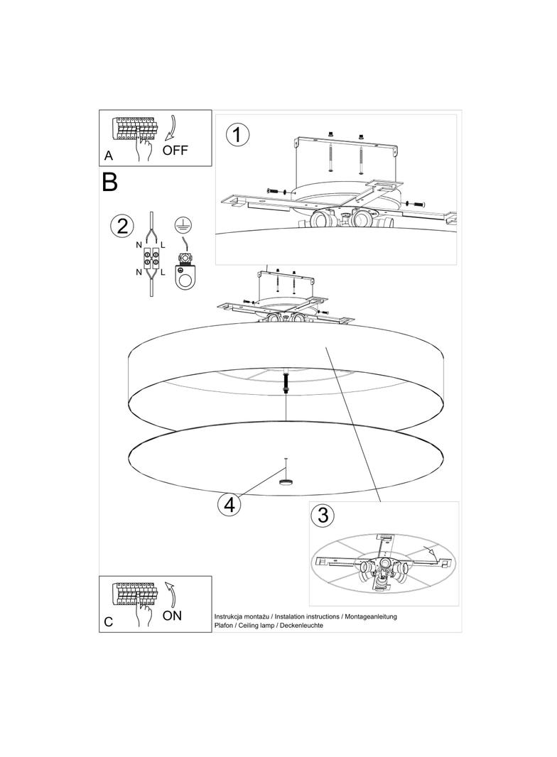 Sollux Plafon SKALA 100 czarny SL.0818