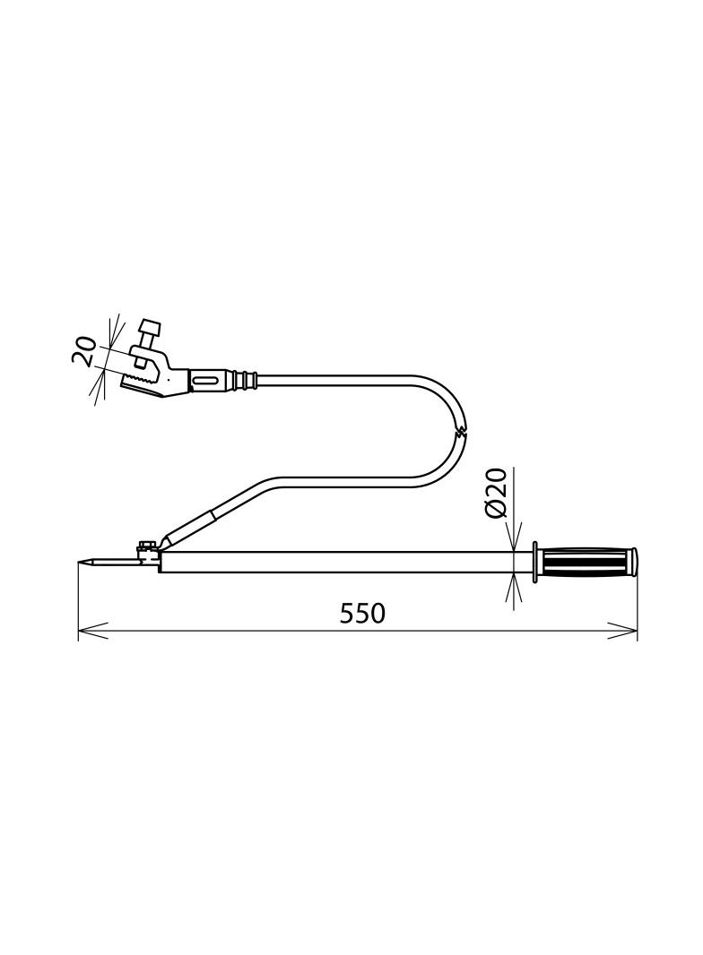 Drążek rozładowujący z elektrodą zawieszaną