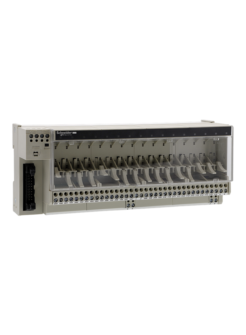 Modicon ABE7, podbaza do przekaźników wtykowych, 16 kanałów, przekaźnik 10 mm