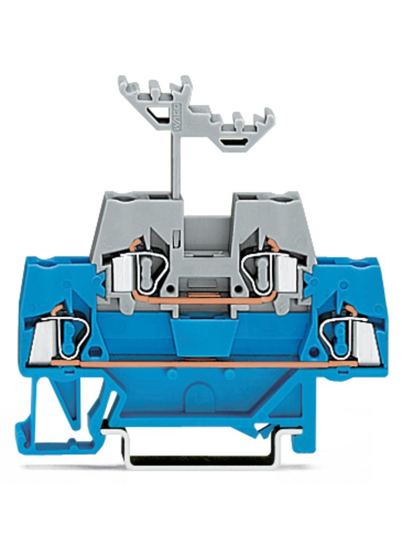 złączka dwupiętrowa L/L 2,5 mm2 niebieska/szara