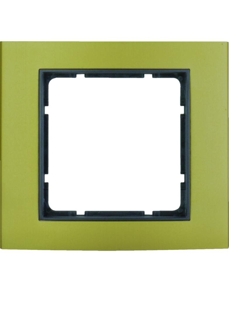 BERKER B.3 Ramka pojedyncza aluminium złoty/antracyt 10113016 HAGER