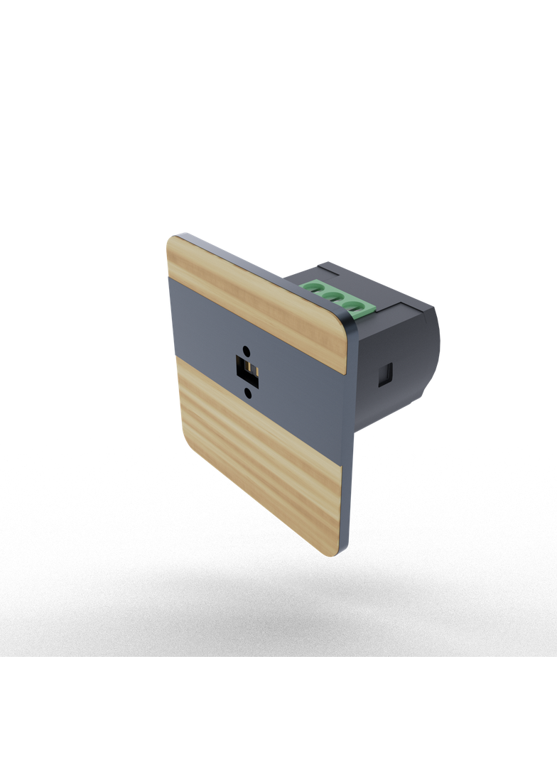 Laserowy czujnik odległości DRL-12, czujnik ruchu, sosna-antracyt