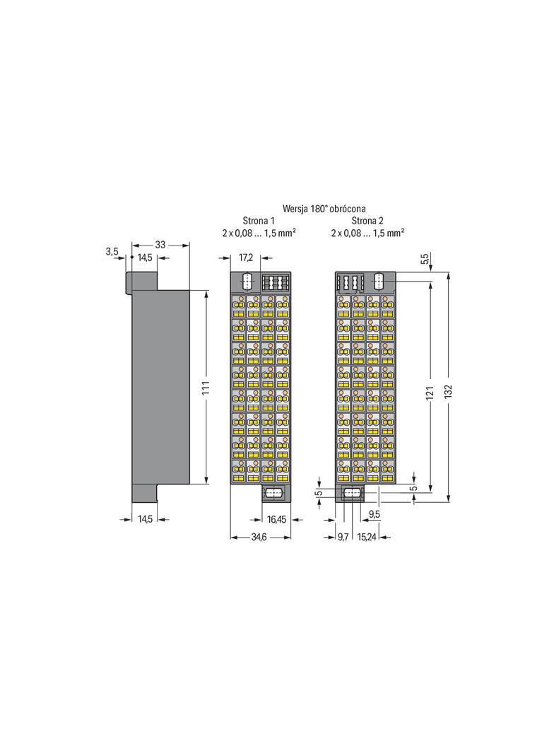 krosownica kasetowa 32-polowa 33-64 układ odwrócony o 180 stopni