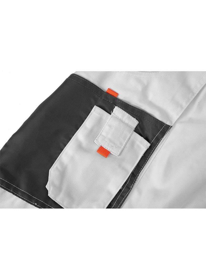 Spodnie robocze na szelkach, białe, HD, rozmiar M/50