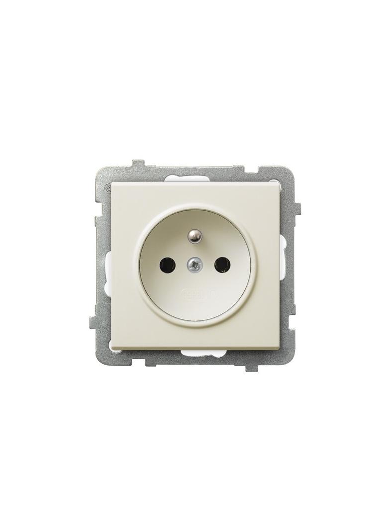 SONATA Gniazdo pojedyncze z uziemieniem - kolor ecru