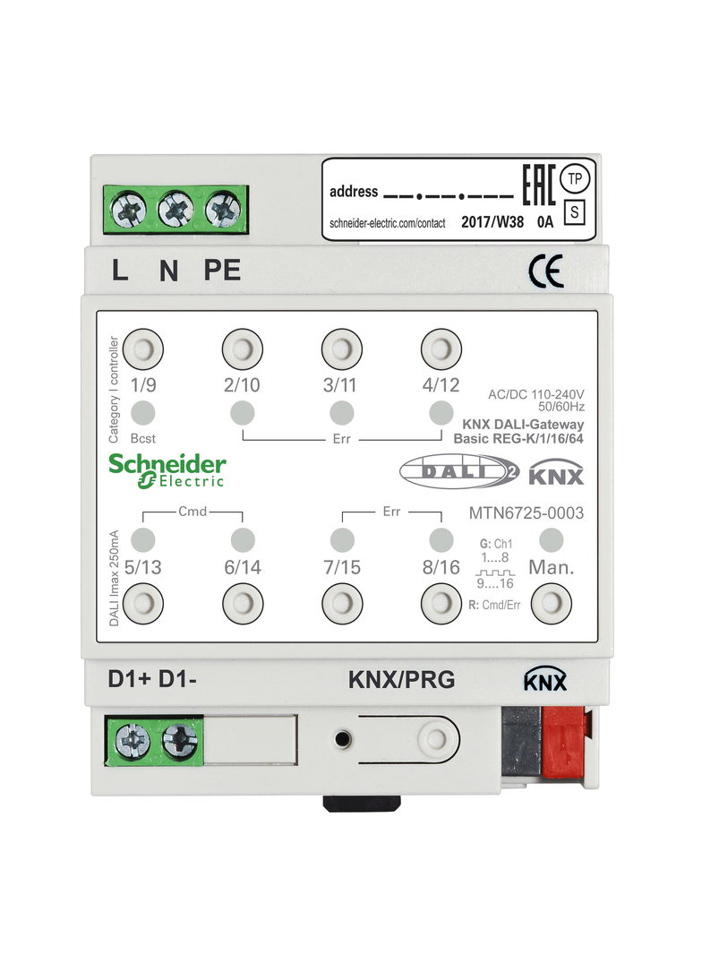 Bramka DALI Basic KNX REG-K/1/16/64