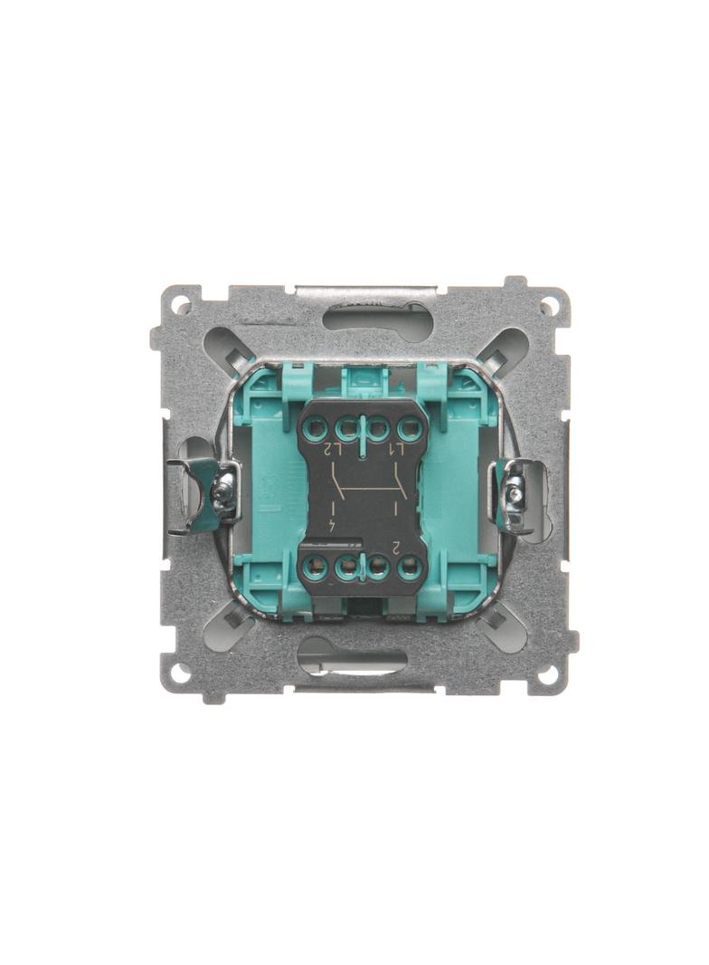 Simon Basic Łącznik dwubiegunowy 16A 250V zaciski śrubowe srebrny mat BMW2A.01/43 KONTAKT
