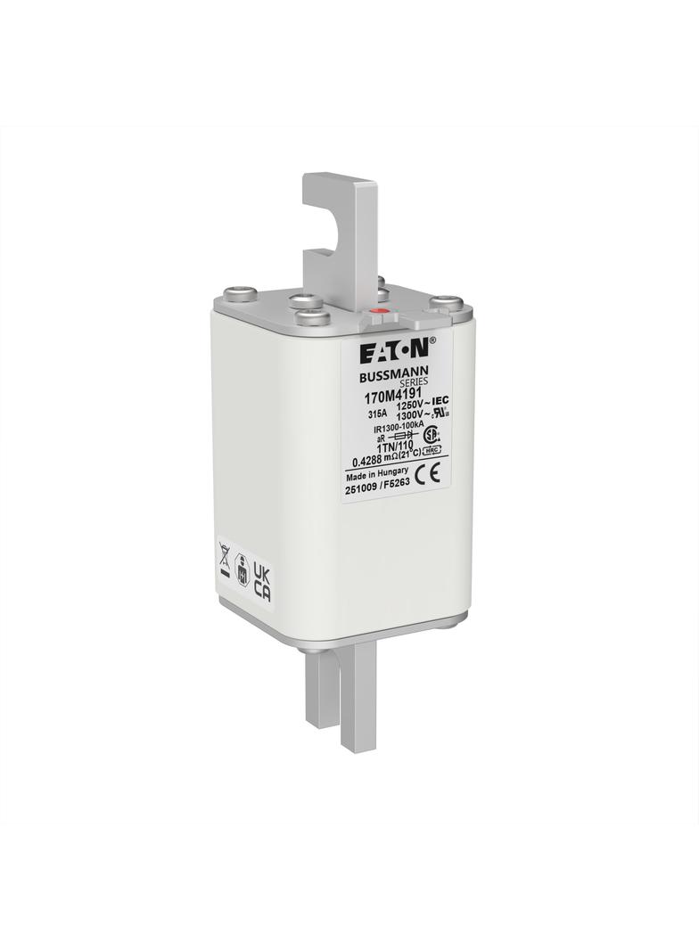 FUSE 315A 1250V 1TN/110 AR CU Wkładka szybka 315A AC 1250V rozmiar 1 53x66x138 mm aR DIN I 170M4191
