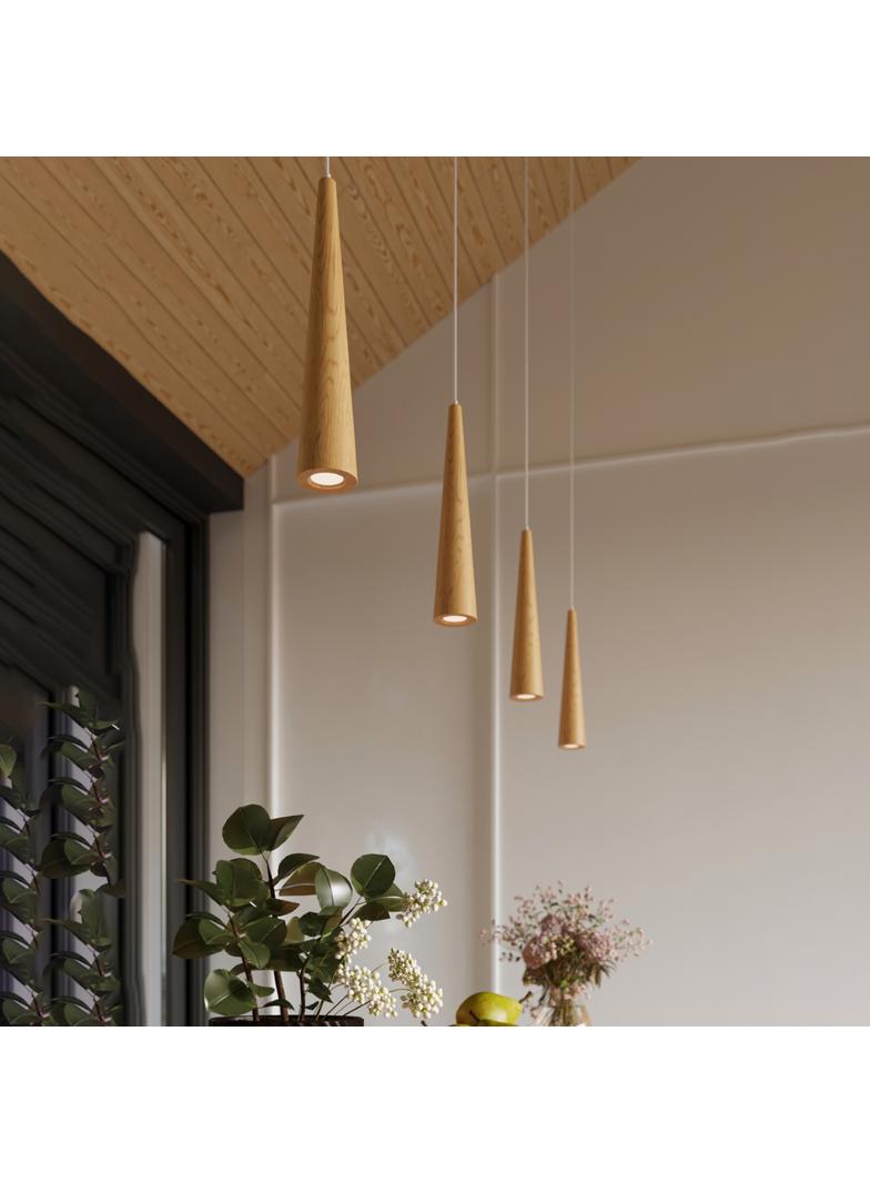 Sollux Lampa wisząca SULA 1 naturalne drewno SL.1100