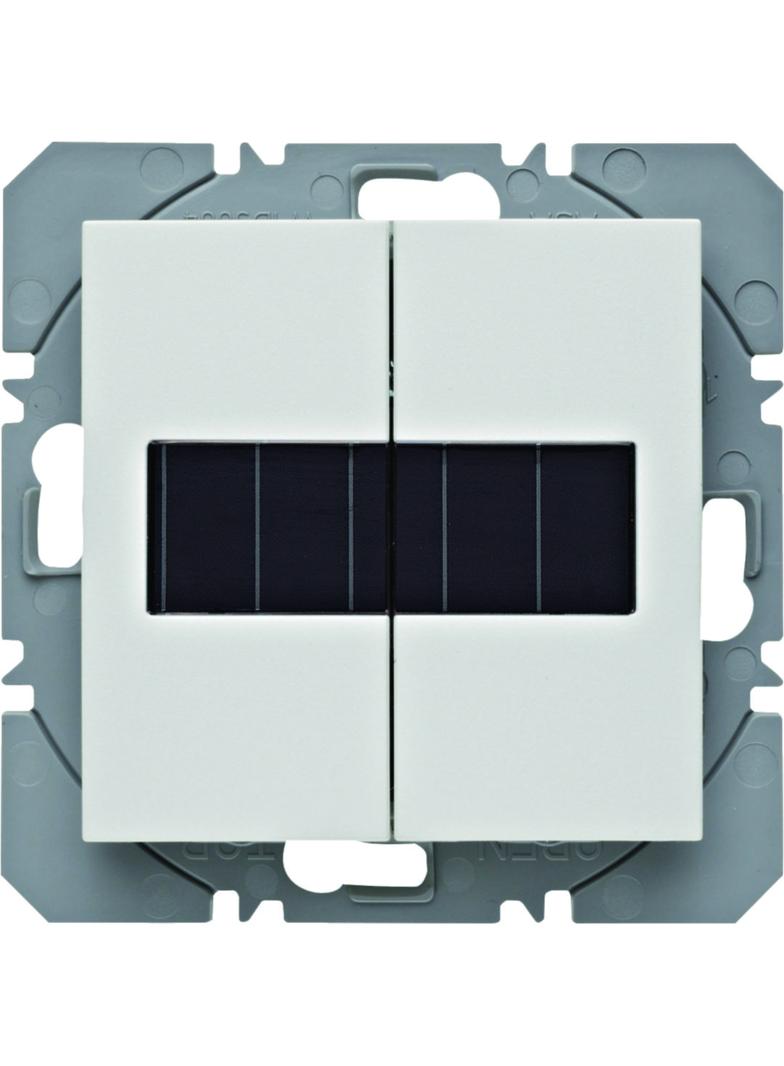 BERKER S.1/B.3/B.7 KNX RF przycisk podwójny płaski z baterią słoneczną biały 85656188 HAGER