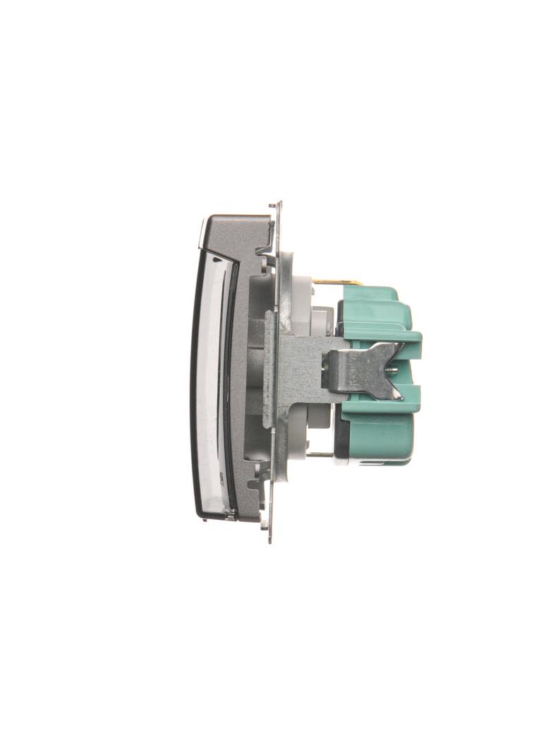 Simon Basic Gniazdo wtyczkowe Schuko do wersji IP44 z przesłonami 16A 250Vzaciski śrubowe stal inox. Klapka transparentna BMGSZ1BZ.01/21A KONTAKT
