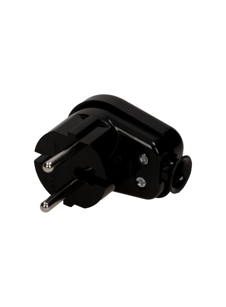 Wtyczka kątowa 2P 16A czarny WT-16 K2/CZARNY ORNO