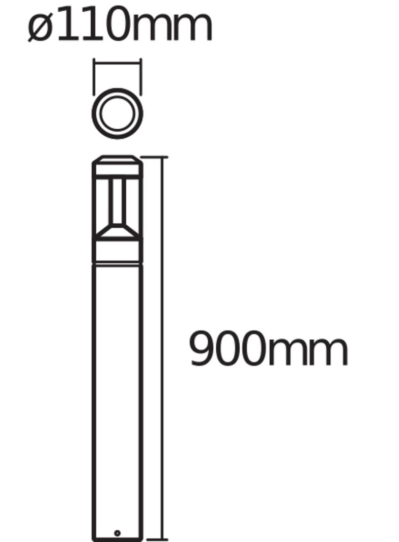 ENDURA STYLE LANTERNMODERN90CM12WDG LEDV Oprawa zewnętrzna