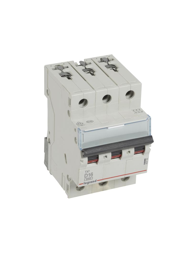WYŁĄCZNIK NADPRĄDOWY S 303 3P D 16A 6000A SERII TX3, Legrand