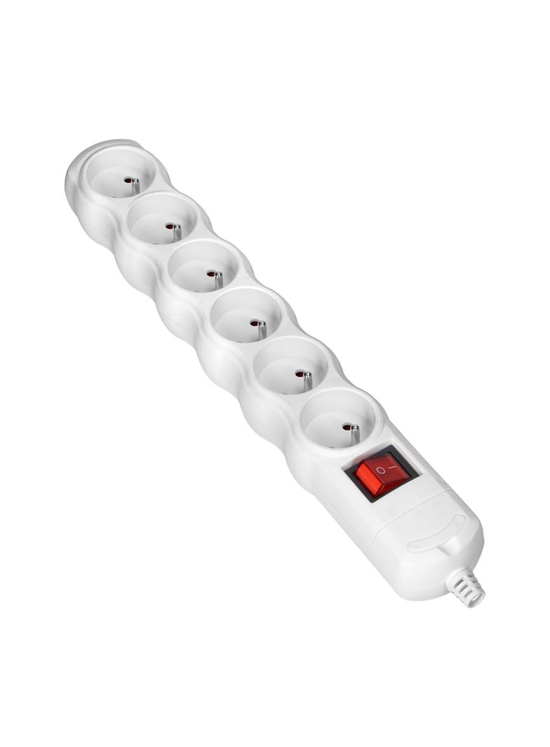 Rozgałęźnik wielogniazdowy 6x2P+Z z wyłącznikiem biały OR-AE-13269/W ORNO