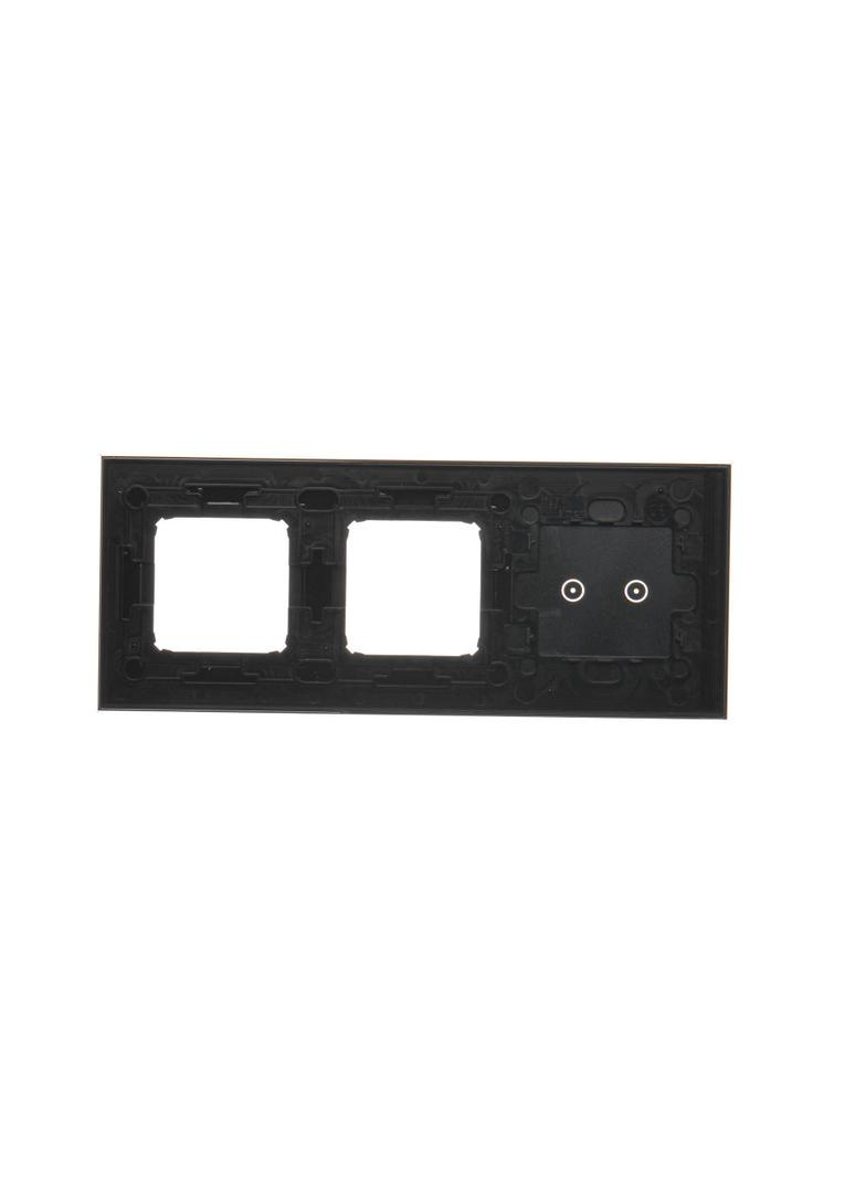 Simon 54 Touch Panel dotykowy S54 Touch 3 moduły 2 pola dotykowe poziome + 2 otwory na osprzęty S54 zastygła lawa DSTR3200/73 KONTAKT