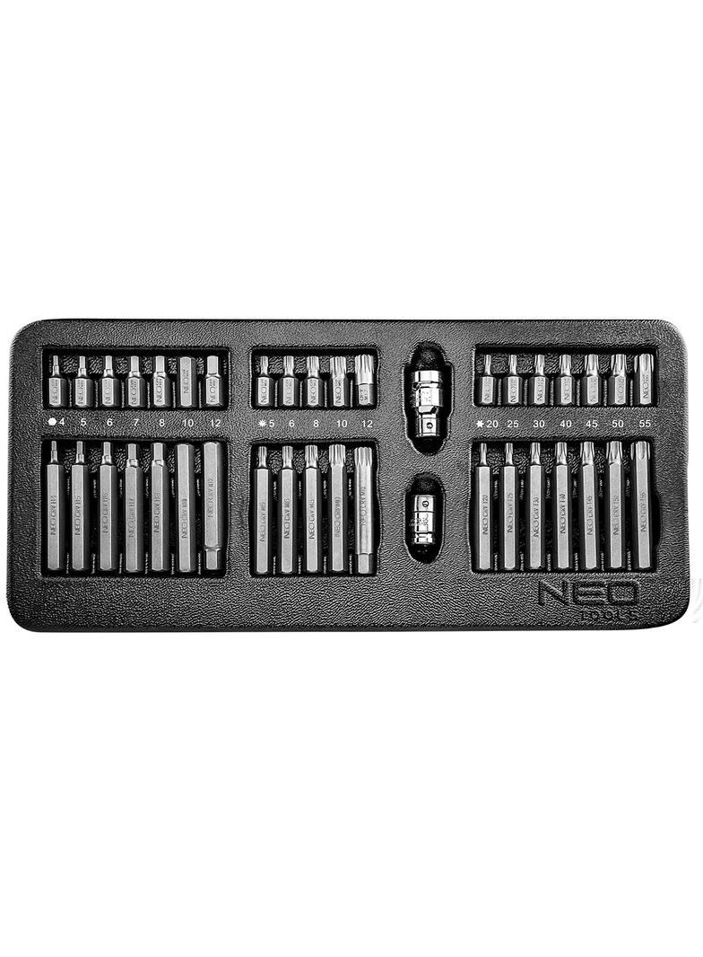 Końcówki wkrętakowe 30-75 mm, zestaw 40 szt., wkładka