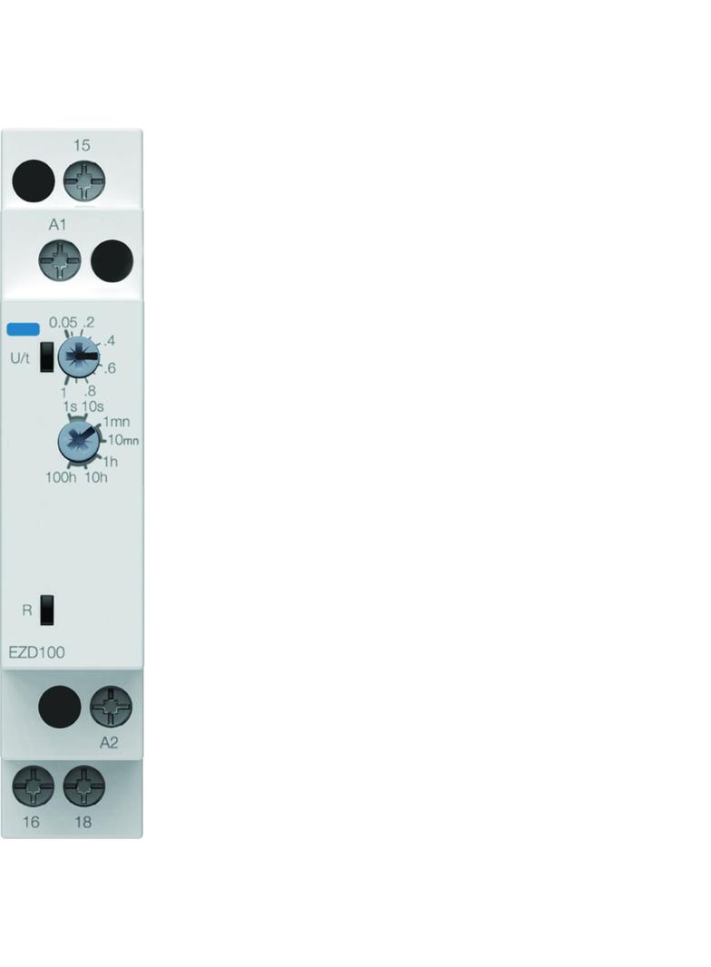 Przekaźnik czasowy 24-230VAC/DC 8A/250V z opóźnieniem załączenia EZD100 HAGER