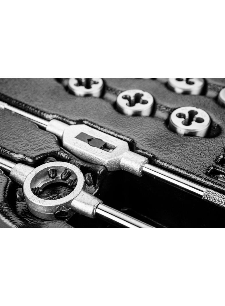 Narzynki i gwintowniki, zestaw 31 szt., wkładka