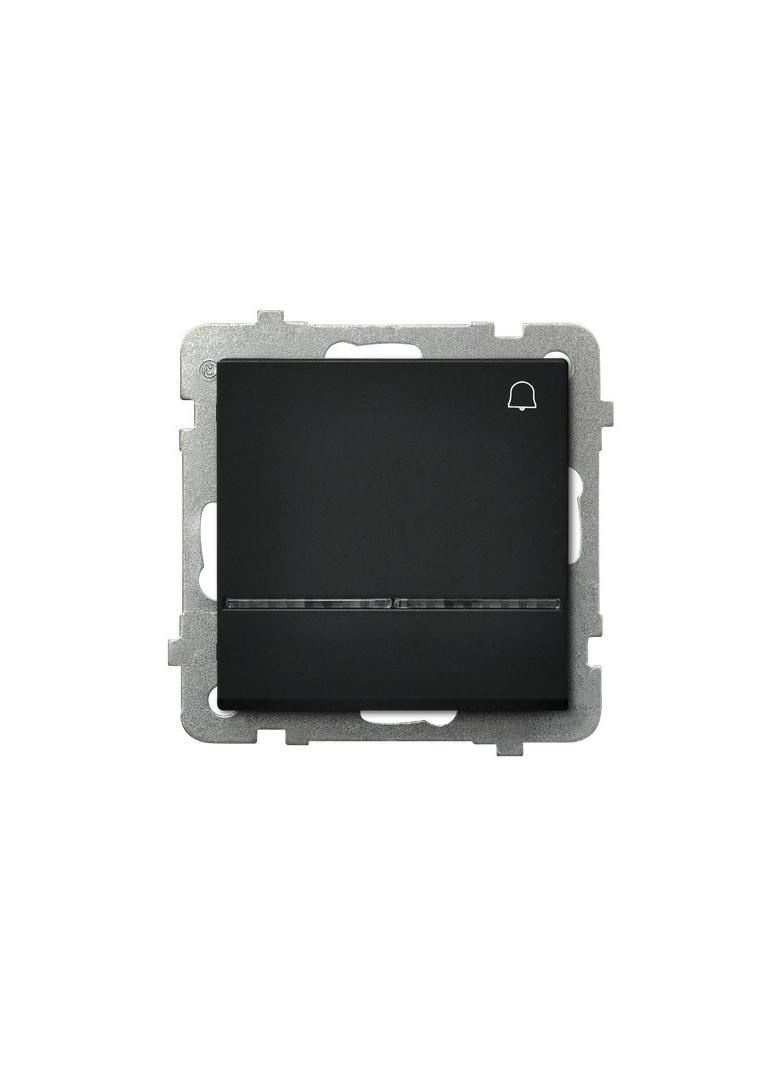 SONATA Łącznik zwierny  dzwonek  z podświetleniem niebieskim - kolor czarny metalik