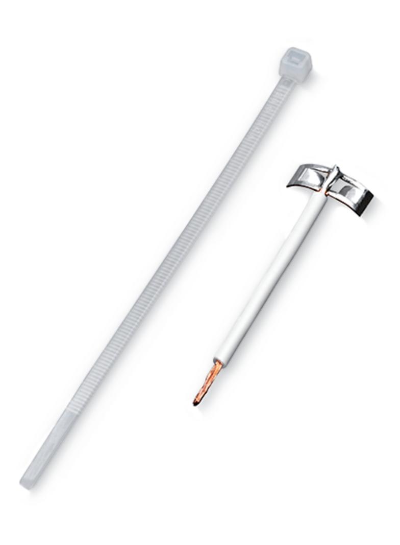 obejma do ekranów 5-10mm dł. 55mm z opaską zaciskową