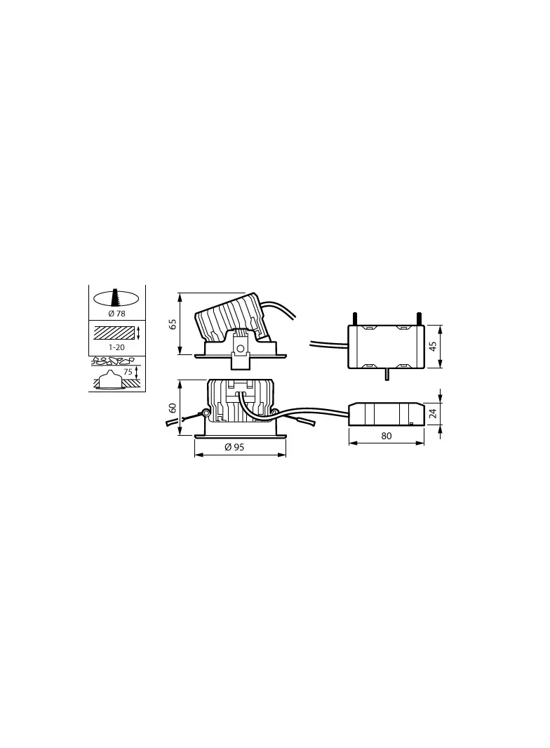 Oprawa sufitowa Downlight typu Spot LED 10,2W 950lm IP20/44 4000K barwa neutralna ściemnialna LED9-W