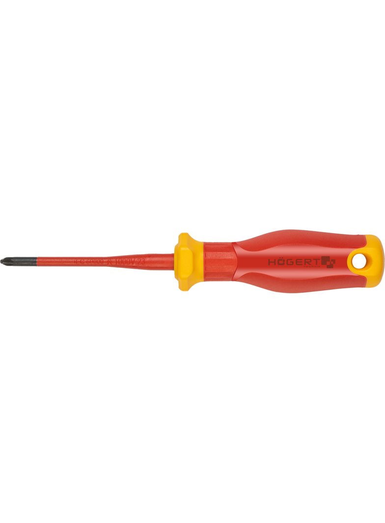 Wkrętak płasko-krzyżowy, PZ1/SL5 80 mm, 1000V, SLIM, S2
