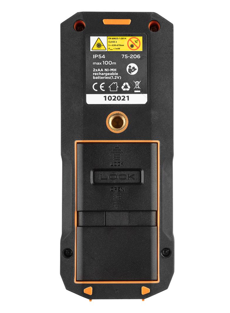 Dalmierz laserowy, zasięg 100 m, IP54