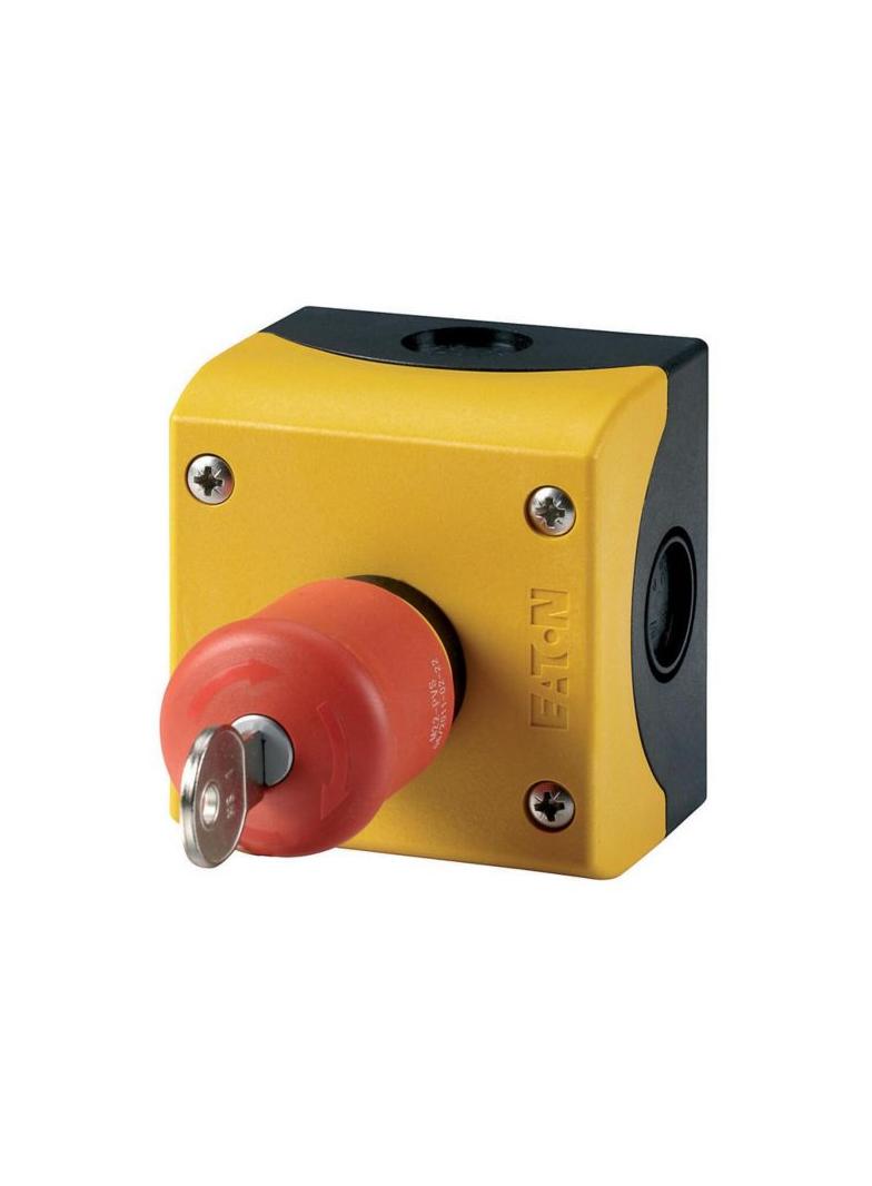 M22-PVS/KC11/IY Kaseta z przyciskiem bezpieczeństwa z kluczem 1Z 1R IP66 216523 EATON