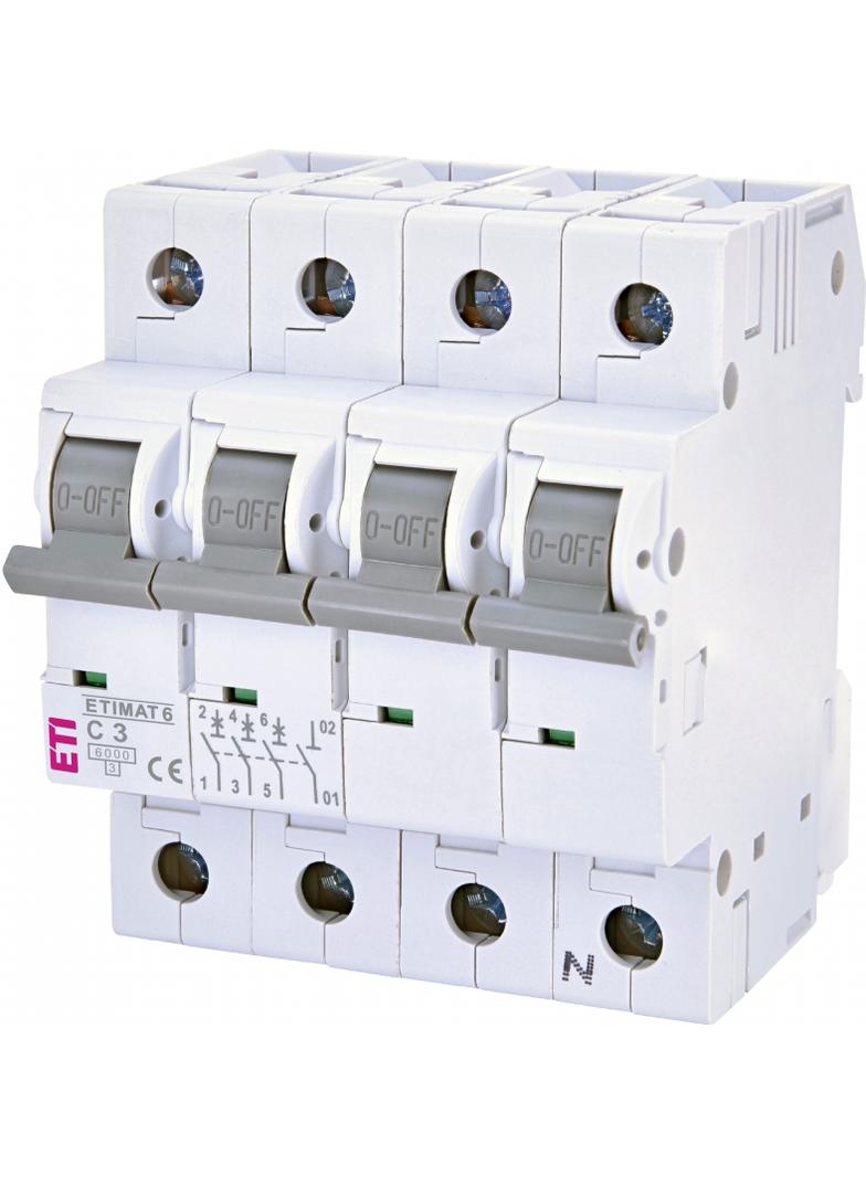 Wyłącznik nadprądowy MAT 6 3P+N C3A 002146509 ETI