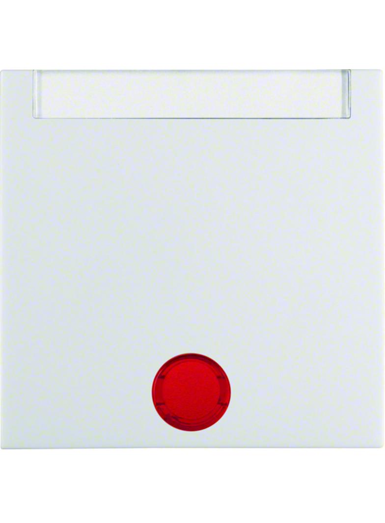 BERKER B.Kwadrat Klawisz z 5 dołączonymi soczewkami i pole opisowe do łączników 1-klawiszowych biały