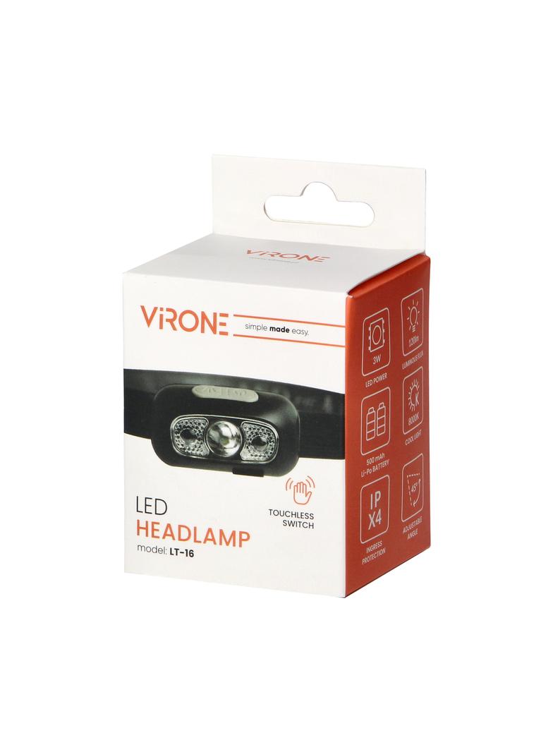 Latarka czołowa LED, 120lm, 500 mAh, ruchoma głowica