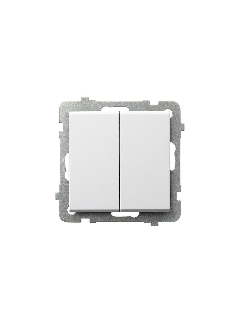 SONATA Łącznik schodowy + jednobiegunowy - kolor biały