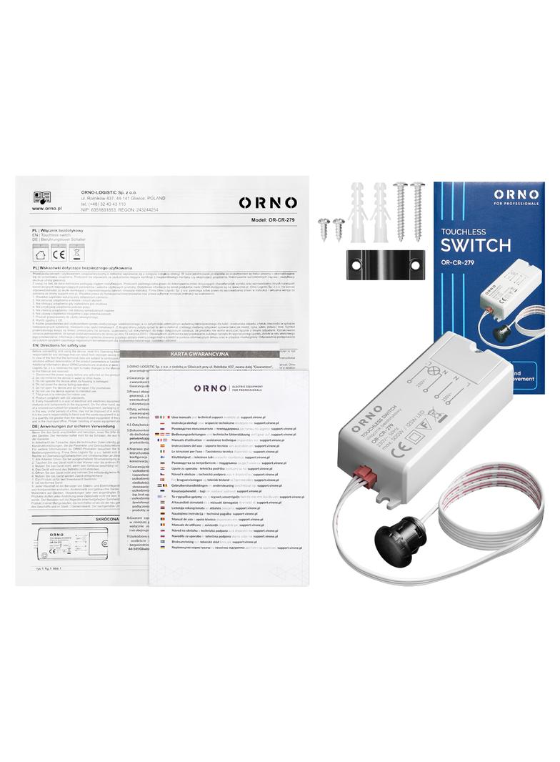 Włącznik bezdotykowy dwubiegunowy IP20 500W OR-CR-279 ORNO