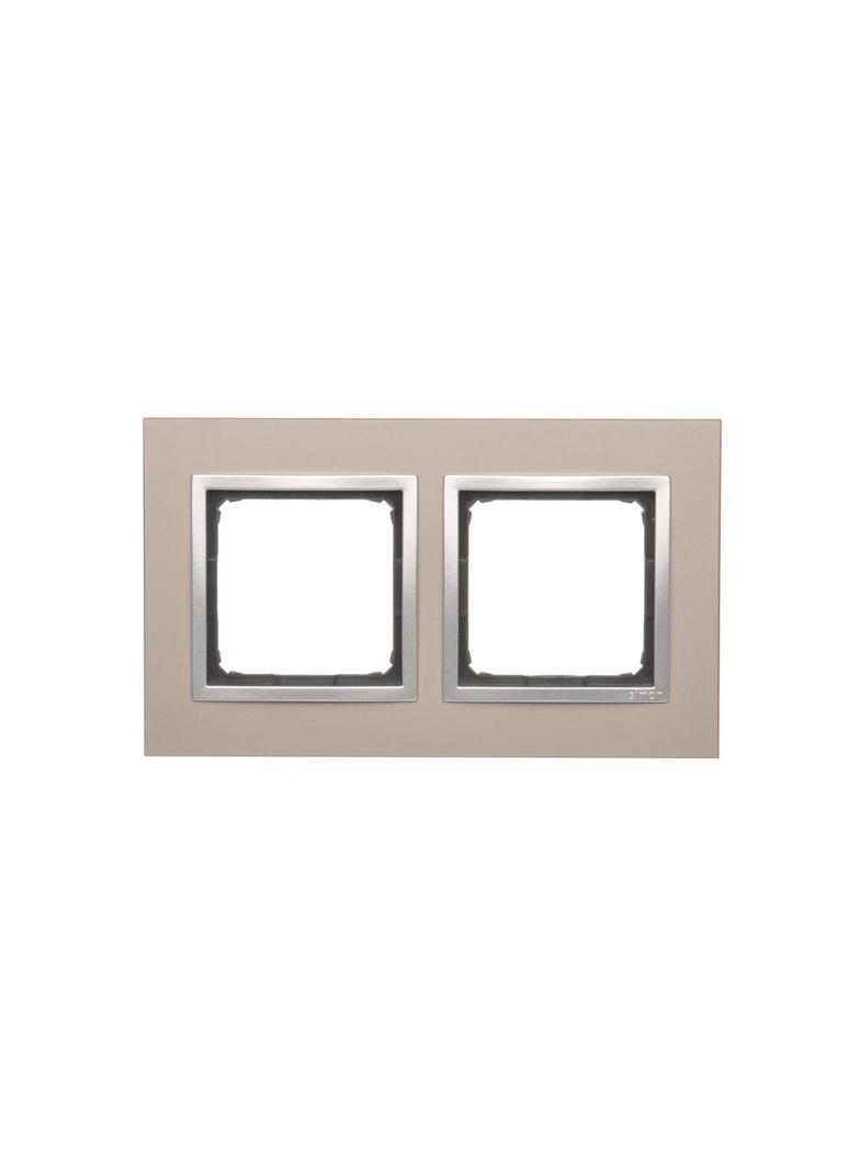 Simon 54 Nature Ramka 2-krotna Nature-Metal SATYNOWY BLASK IP20/IP44* (*IP44-należy zastosować zestaw uszczelek DUN2) DRN2/79 KONTAKT