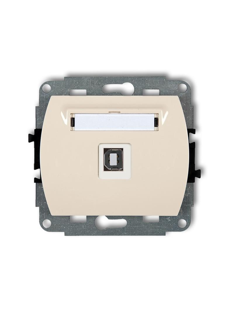 TREND Mechanizm gniazda pojedynczego USB A-B 2.0 beżowy