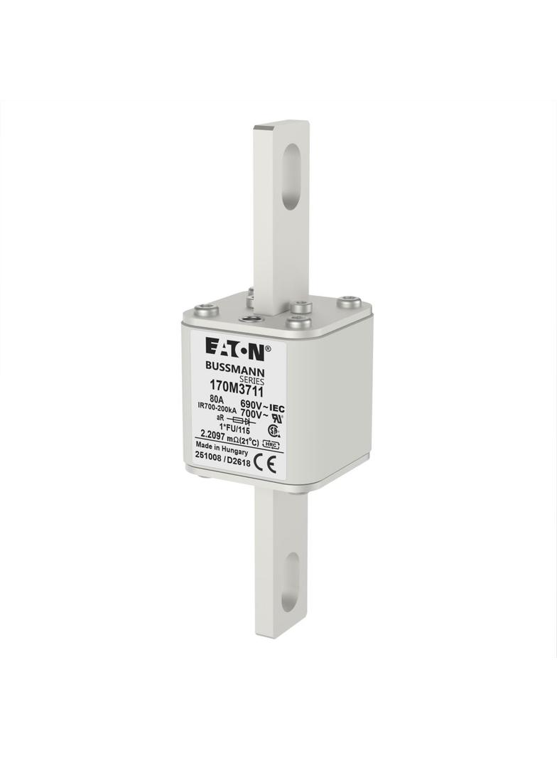 FUSE 80A 690V 1*FU/115 AR UC Wkładka szybka 80A AC 690V rozmiar 1 45x45x148 mm aR I 170M3711 EATON